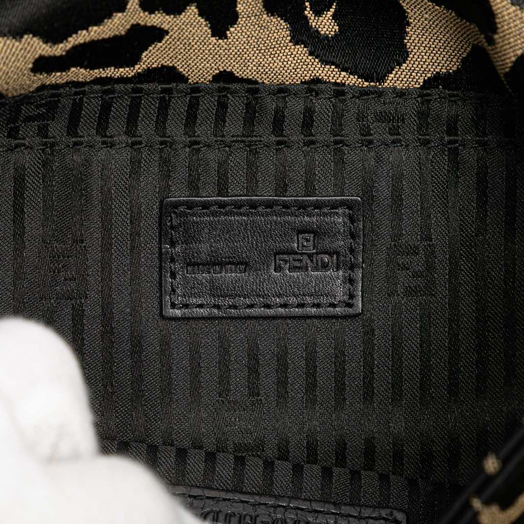 Fendi Leopard Print Canvas Fendista Pochette Crossbody - 5