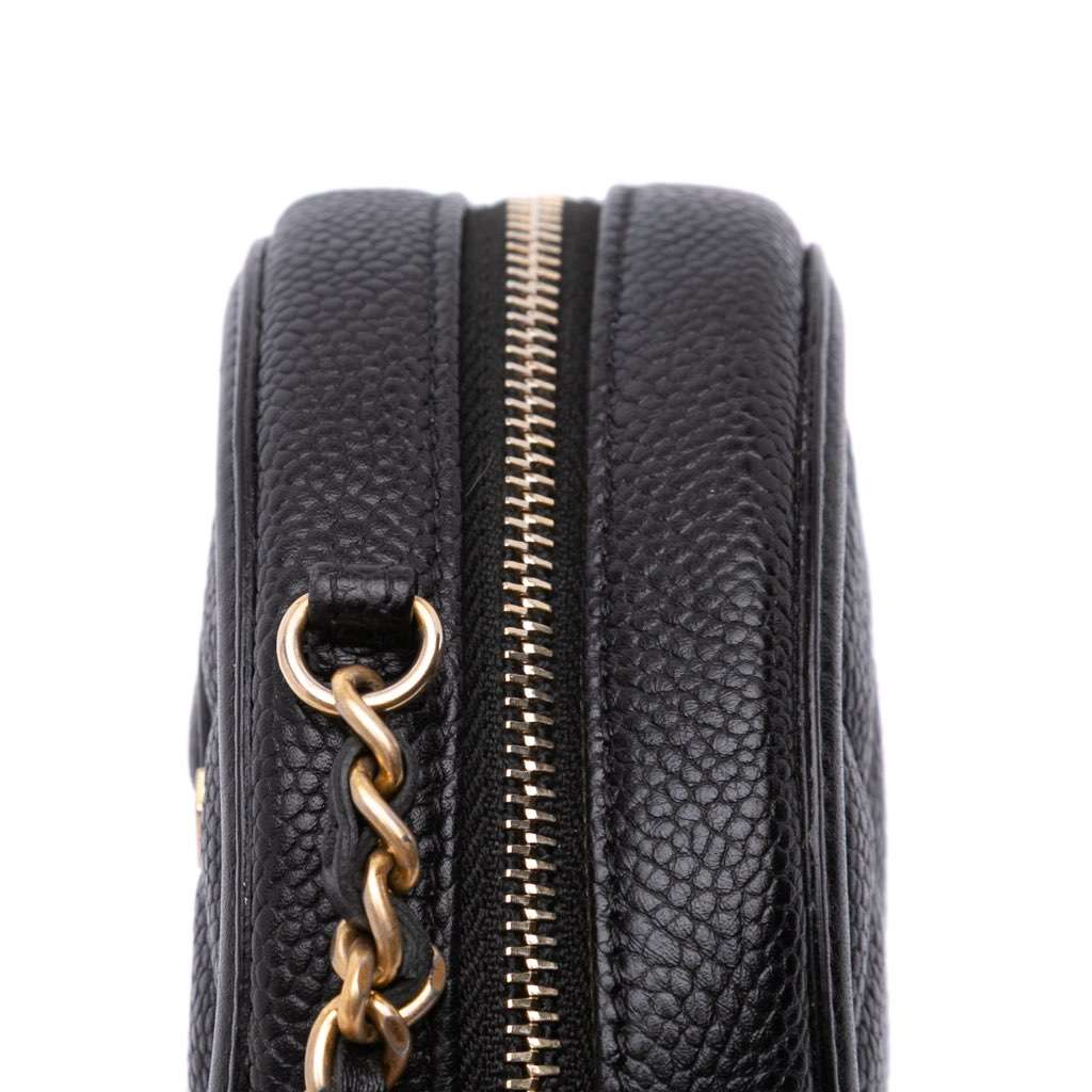 Chanel Caviar CC Filigree Round Clutch with Chain - Image 10
