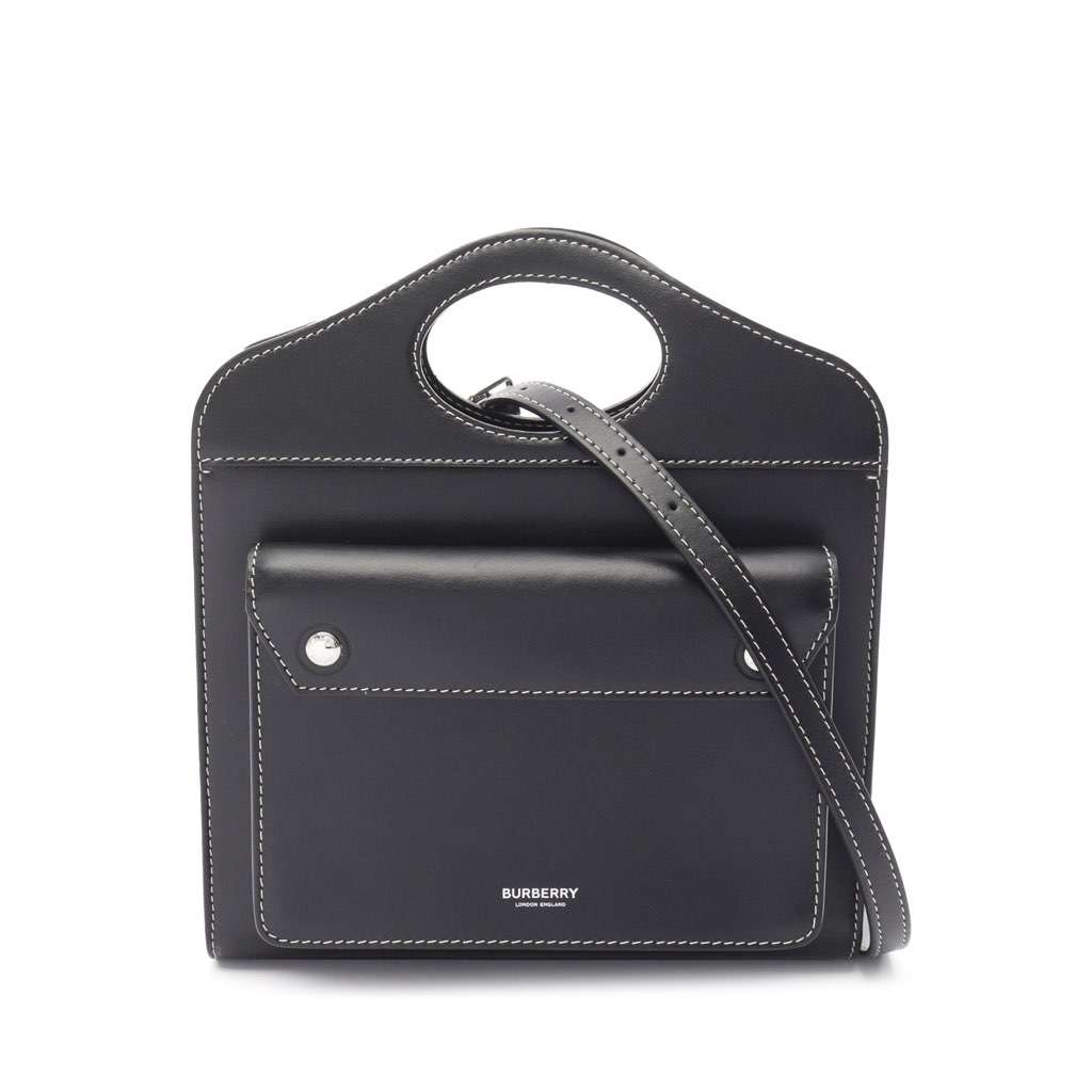 Burberry Leather Pocket Satchel