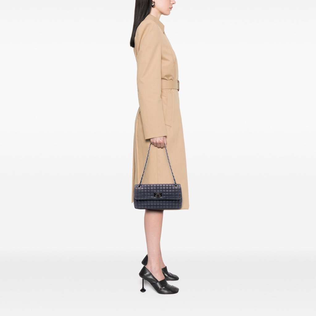 Chanel Chocolate Bar Iridescent Calfskin Bubble Flap - Image 14