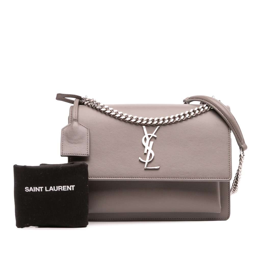 Saint Laurent Medium Leather Monogram Sunset Crossbody - Image 15