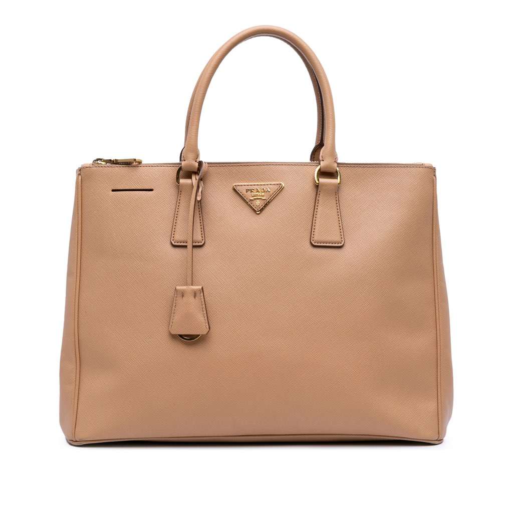Prada Large Saffiano Lux Galleria Double Zip Satchel