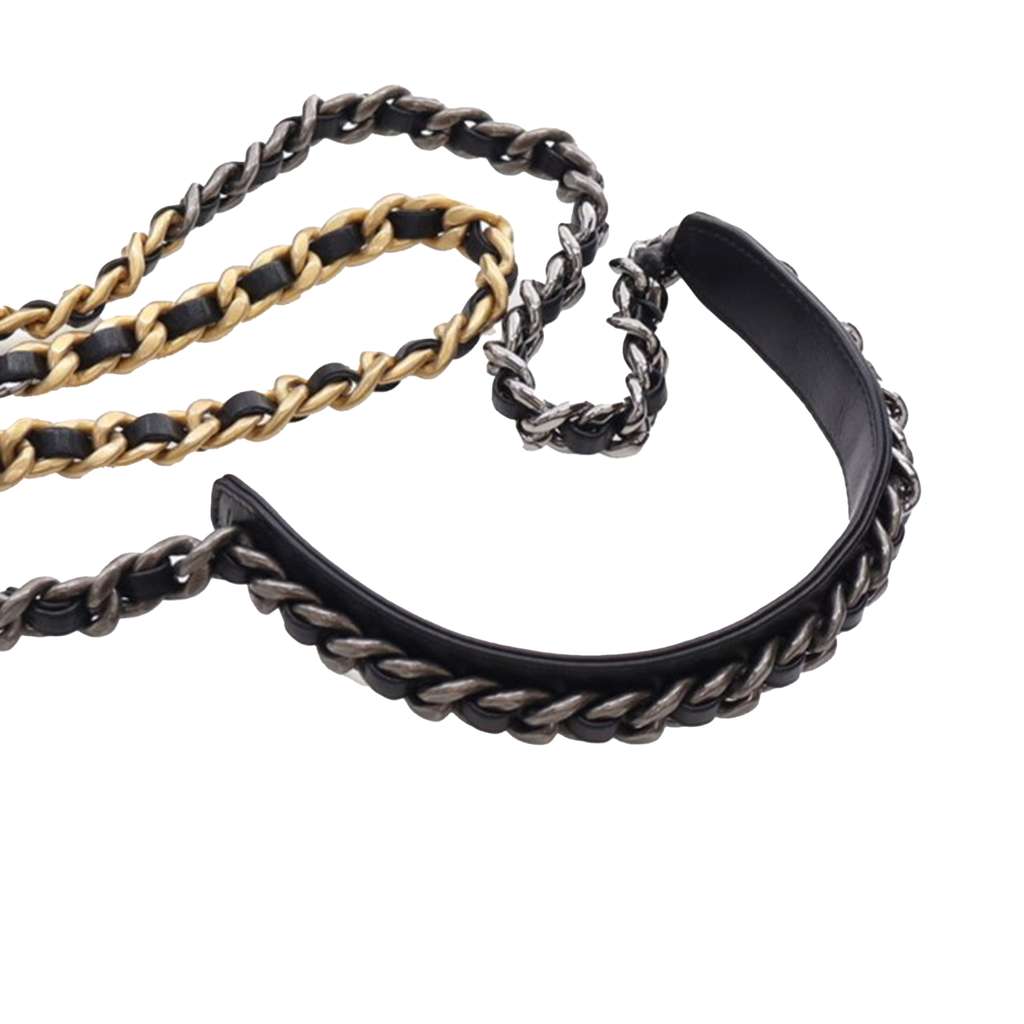 Chanel Tweed 19 Round Clutch with Chain - Image 13