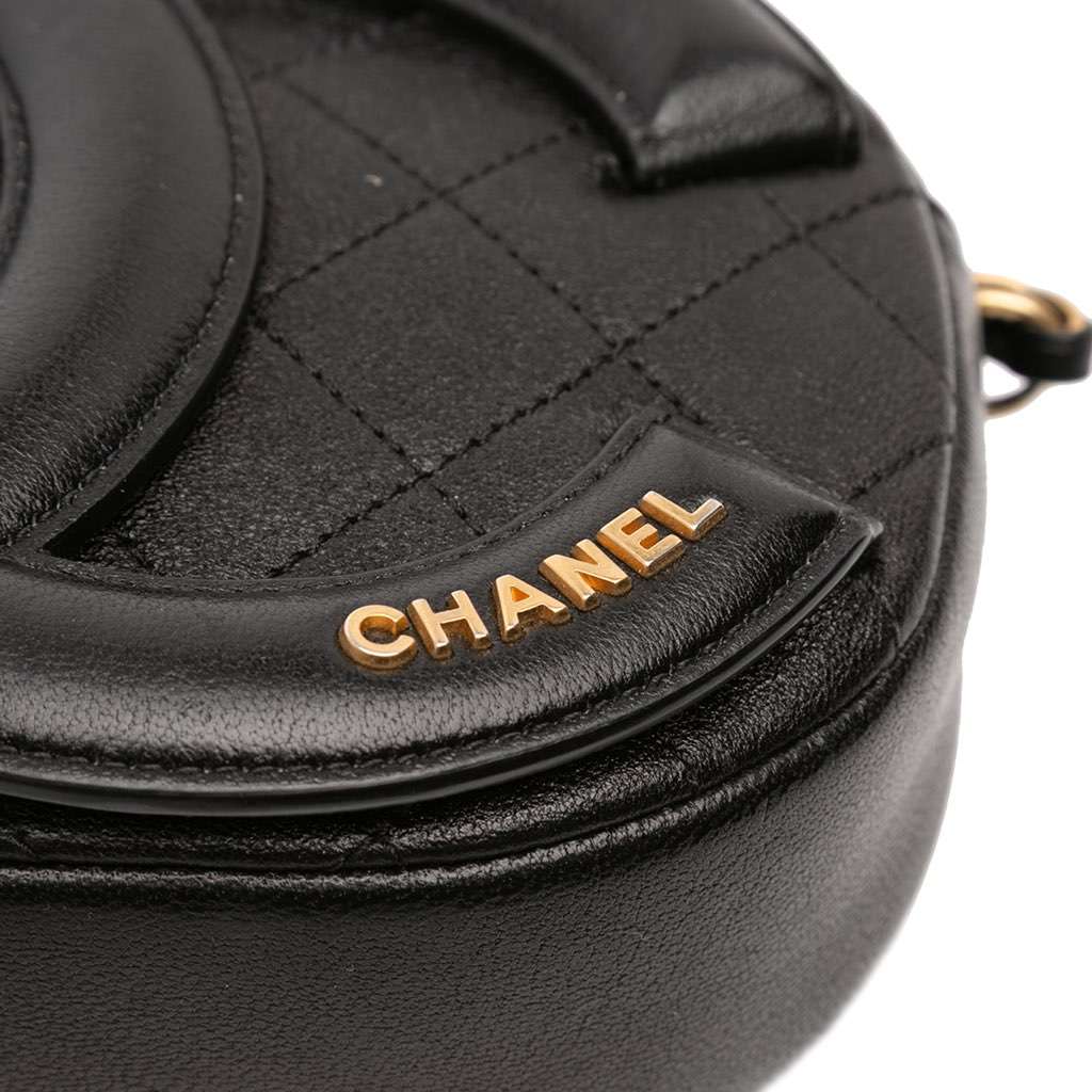 Chanel CC Quilted Lambskin Coco Midnight Camera Bag - Detail 2