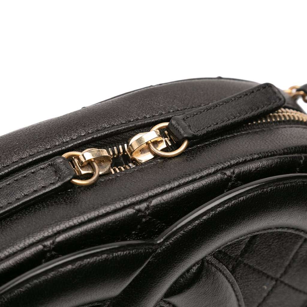Chanel CC Quilted Lambskin Coco Midnight Camera Bag - Image 10