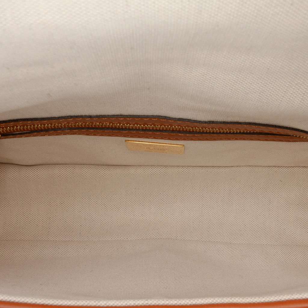 Fendi Zucca Embroidered Canvas Baguette Satchel - 4