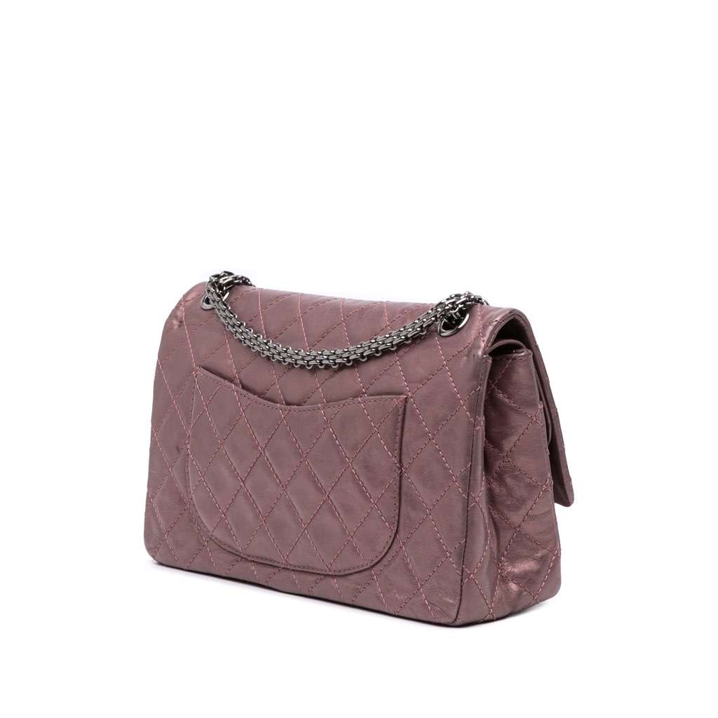 Chanel Reissue 2.55 Aged Metallic Calfskin Double Flap 226 - Back view