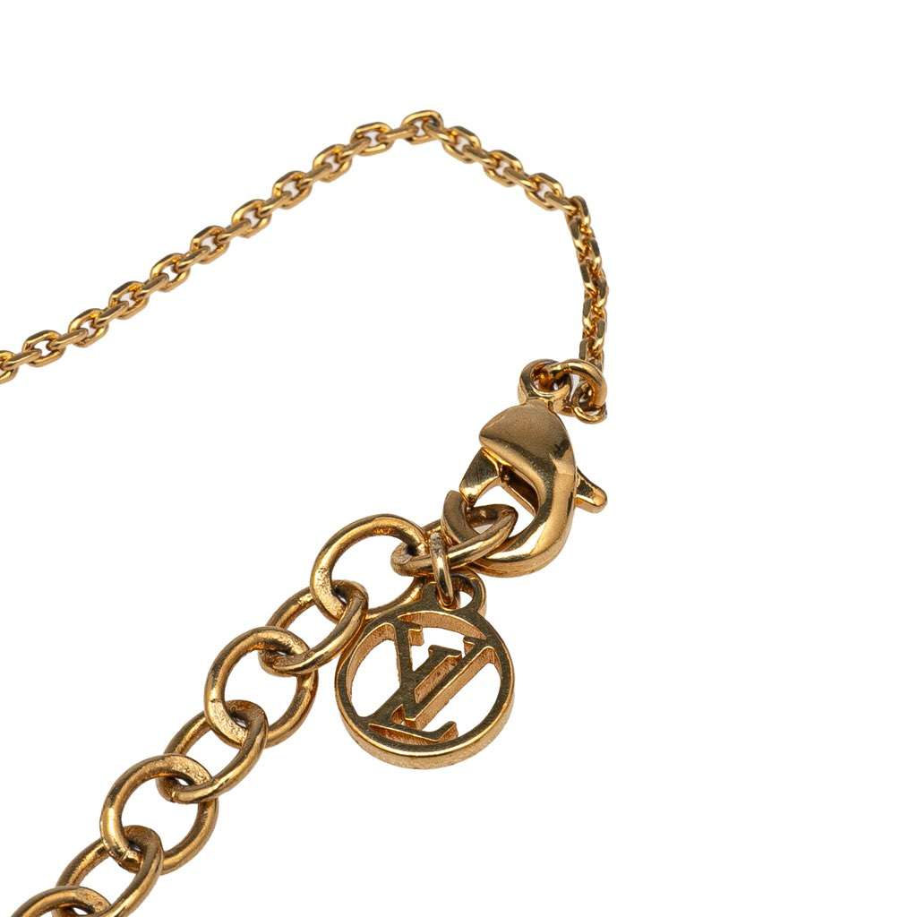 Louis Vuitton Gold Plated Petit Louis Necklace - 3