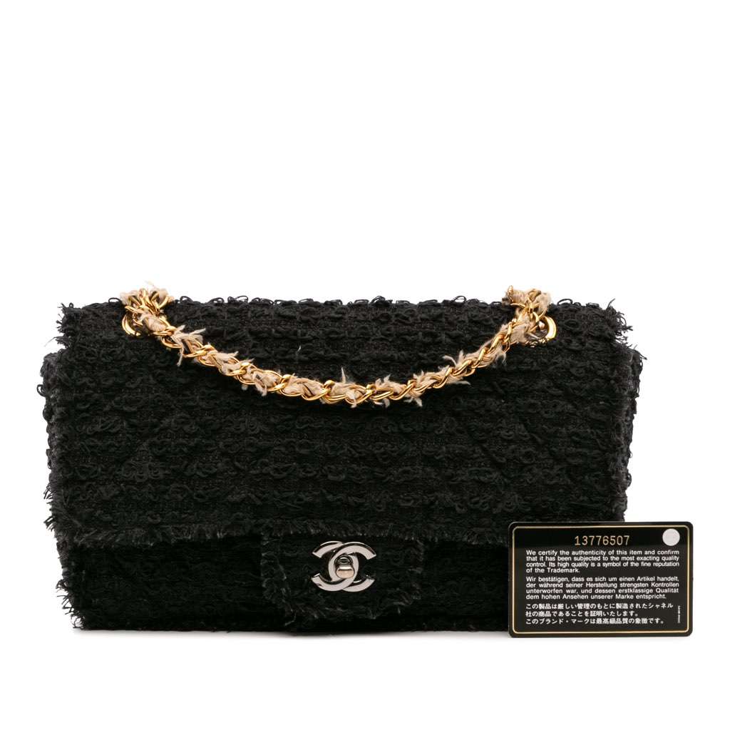 Chanel Medium Classic Tweed Single Flap - Image 14