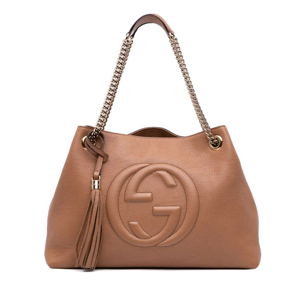 Gucci Medium Leather Soho Chain Tote