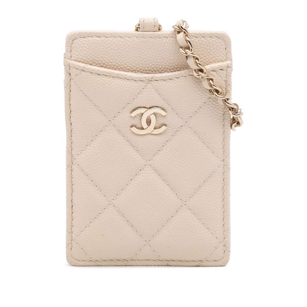 Chanel Quilted Caviar ID Card Holder