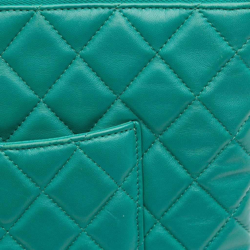 Chanel Medium Quilted Lambskin O Case Clutch - Image 10