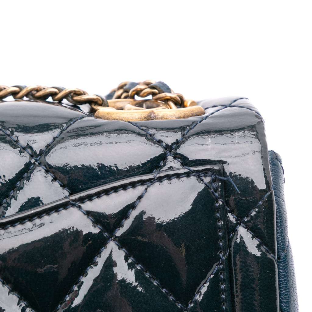 Chanel Paris-Salzburg Small Patent and Goatskin CC Eyelet Flap - Image 15