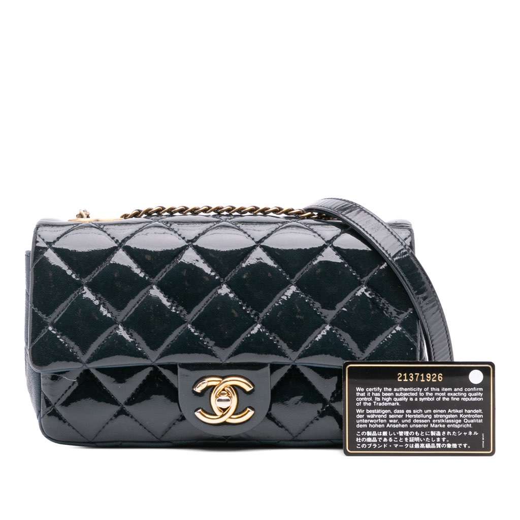 Chanel Paris-Salzburg Small Patent and Goatskin CC Eyelet Flap - Image 17