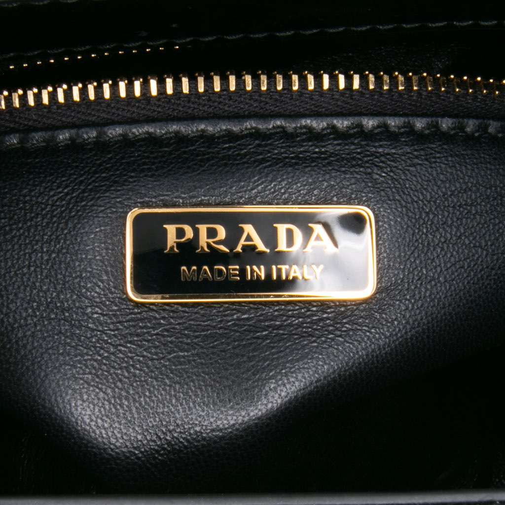 Prada Mini Brushed Leather Floral Print Galleria Double Zip Satchel - 5