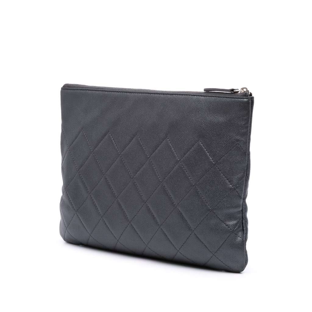 Chanel Medium CC Quilted Caviar O Case Clutch - 2