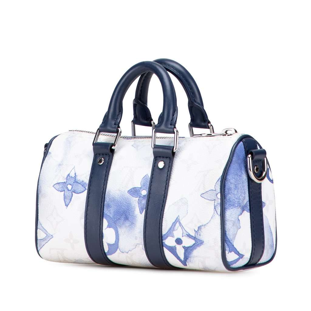 Louis Vuitton Monogram Watercolor Keepall Bandouliere XS - Back view