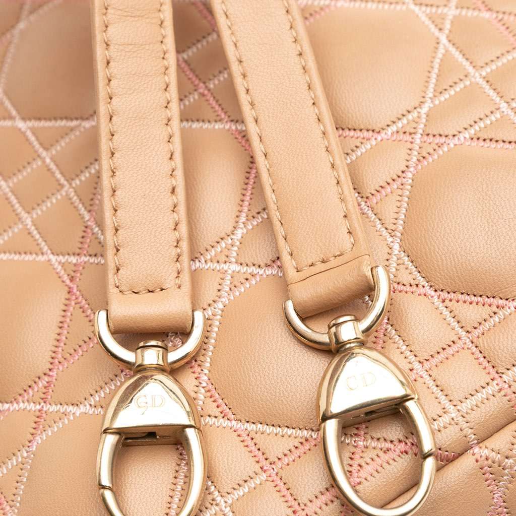 Dior Medium Lambskin Cannage Contrast Stitch Lady Dior - Image 12