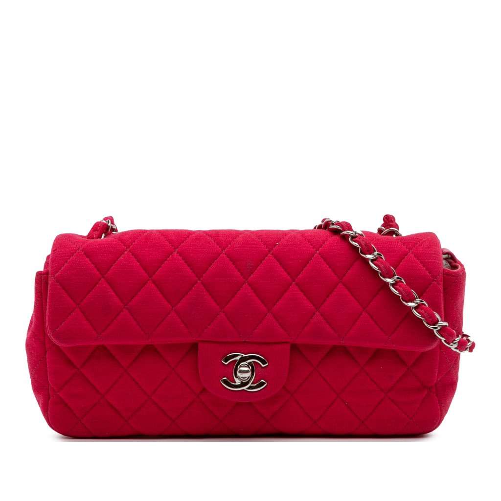 Chanel Quilted Jersey East West Single Flap