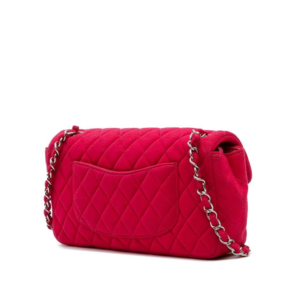 Chanel Quilted Jersey East West Single Flap - Back view