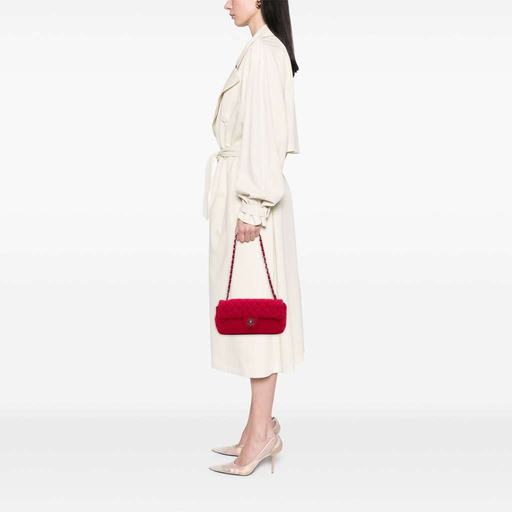 Chanel Quilted Jersey East West Single Flap - Image 14