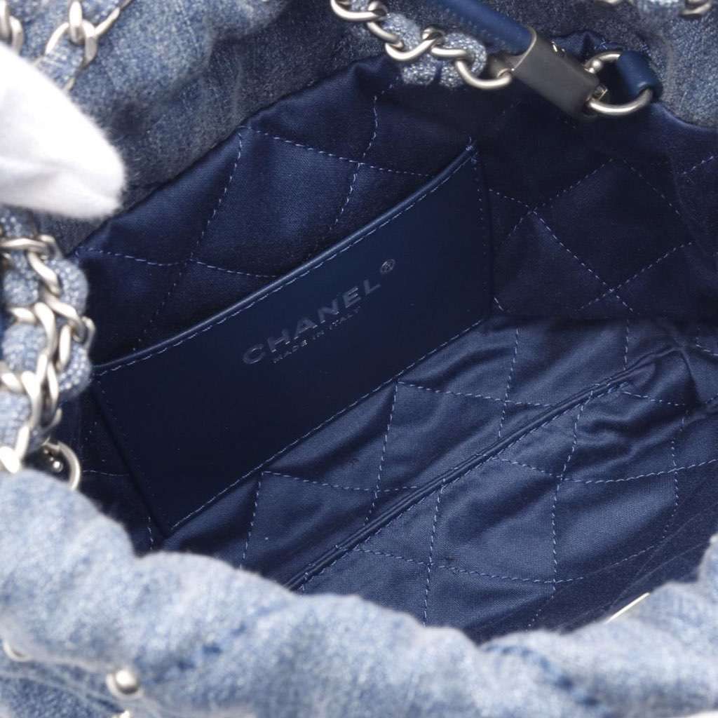 Chanel Mini Denim Studded 22 Handbag - 3