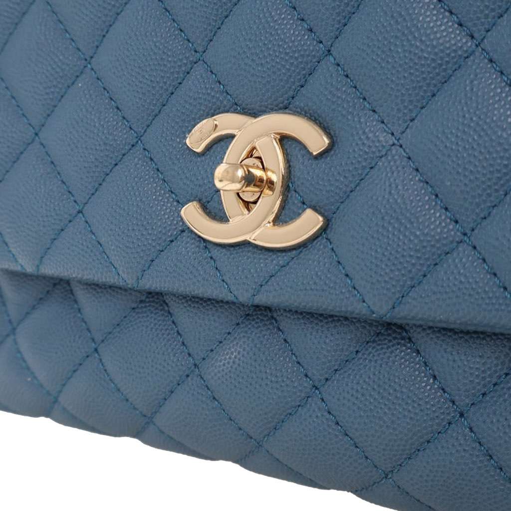 Chanel Small Caviar Coco Top Handle Bag - 5