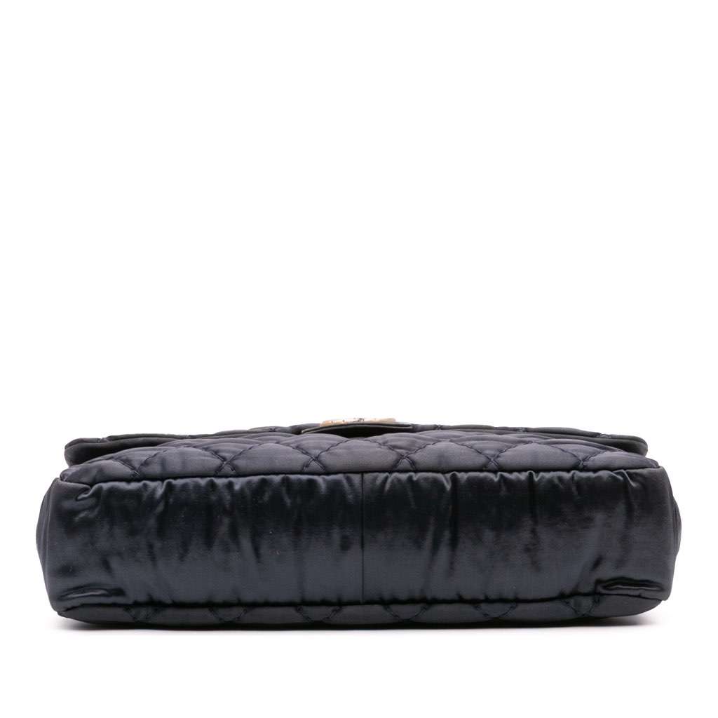 Chanel Extra Large CC Quilted Satin Single Flap - Image 6