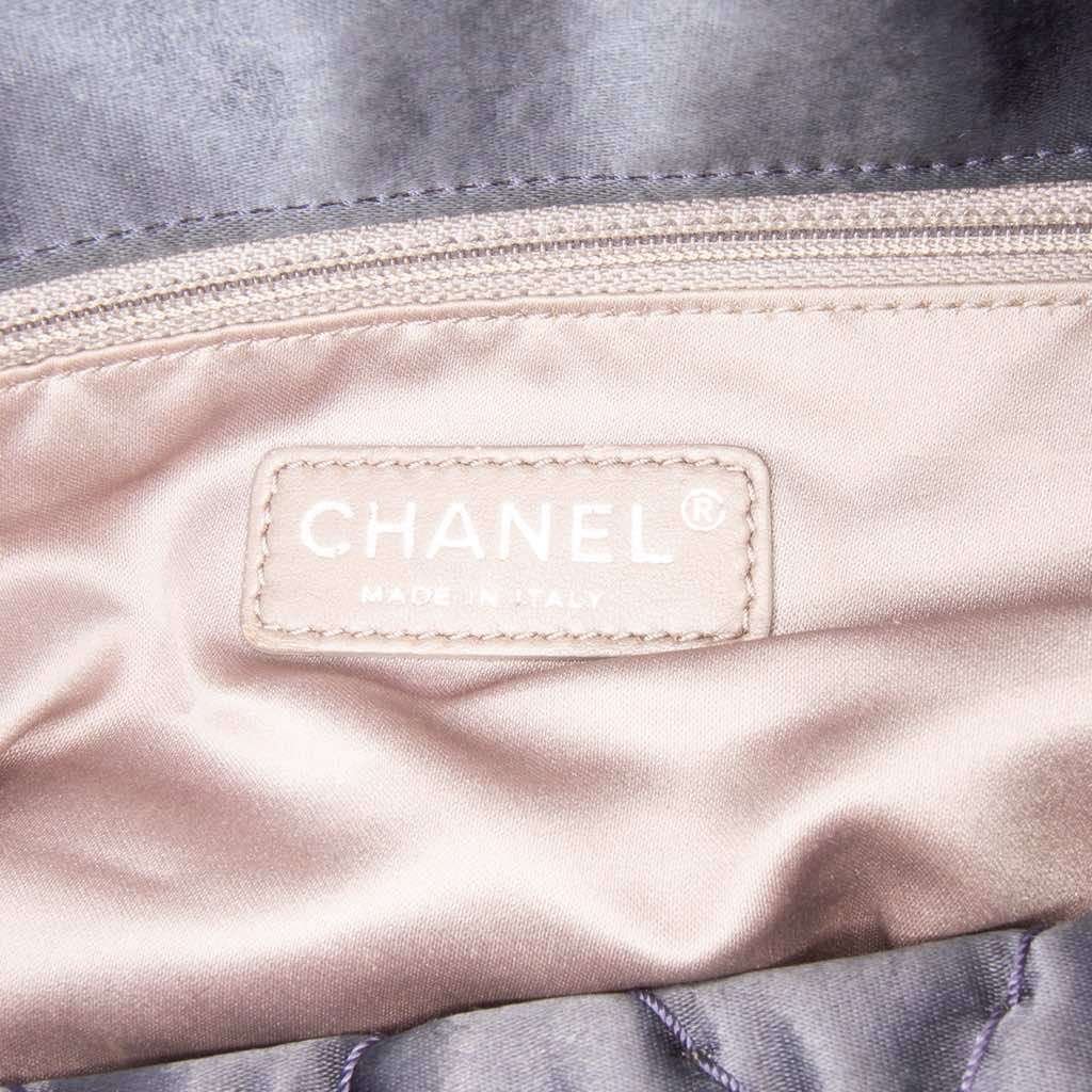 Chanel Extra Large CC Quilted Satin Single Flap - Side view