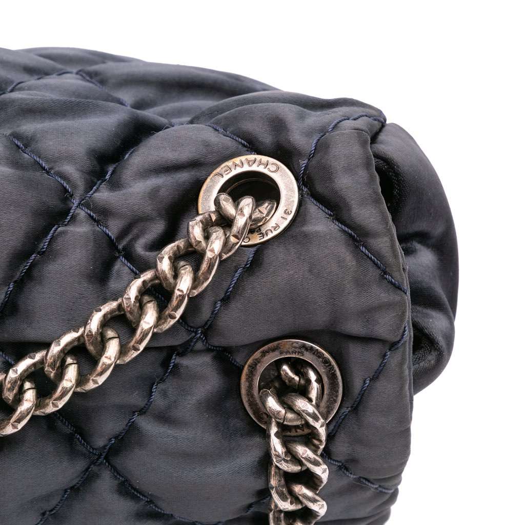 Chanel Extra Large CC Quilted Satin Single Flap - Image 12