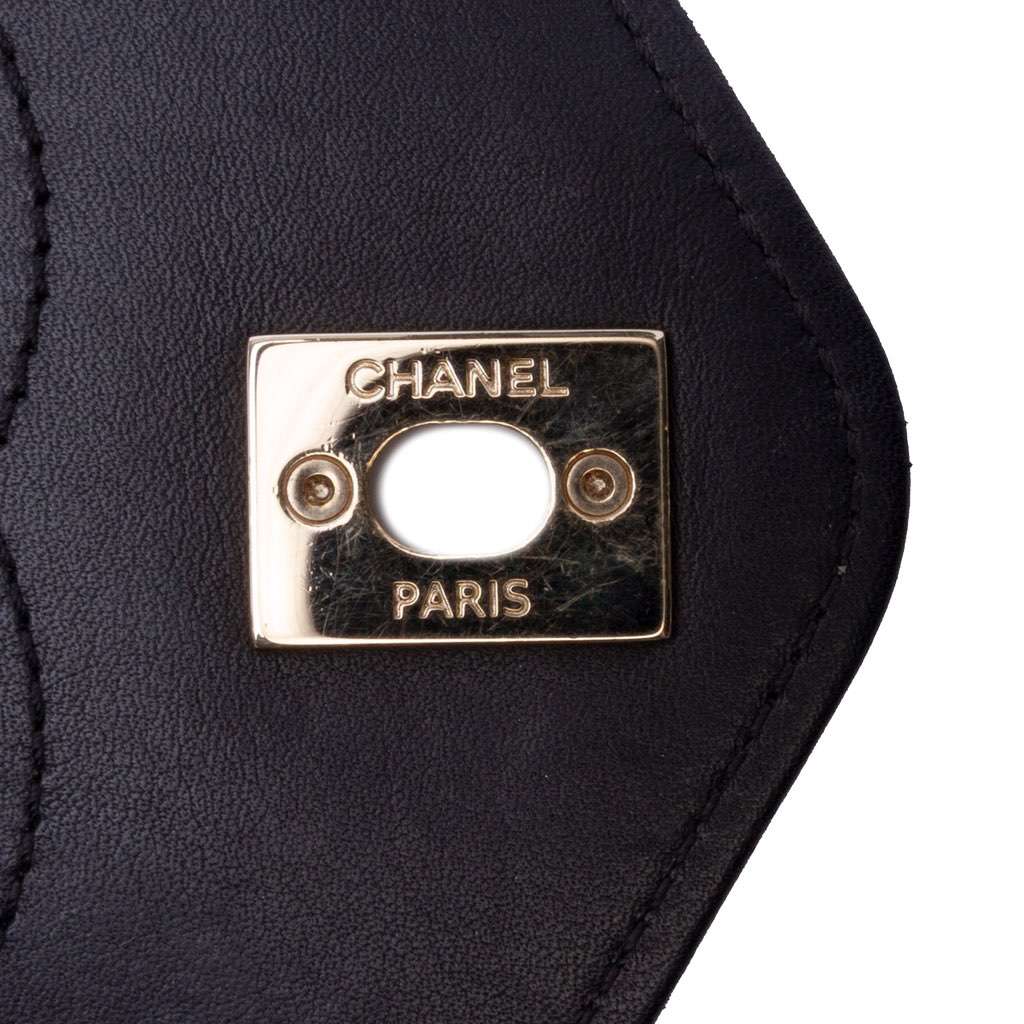 Chanel Small Chevron Calfskin Stitched Coco Flap - Side view