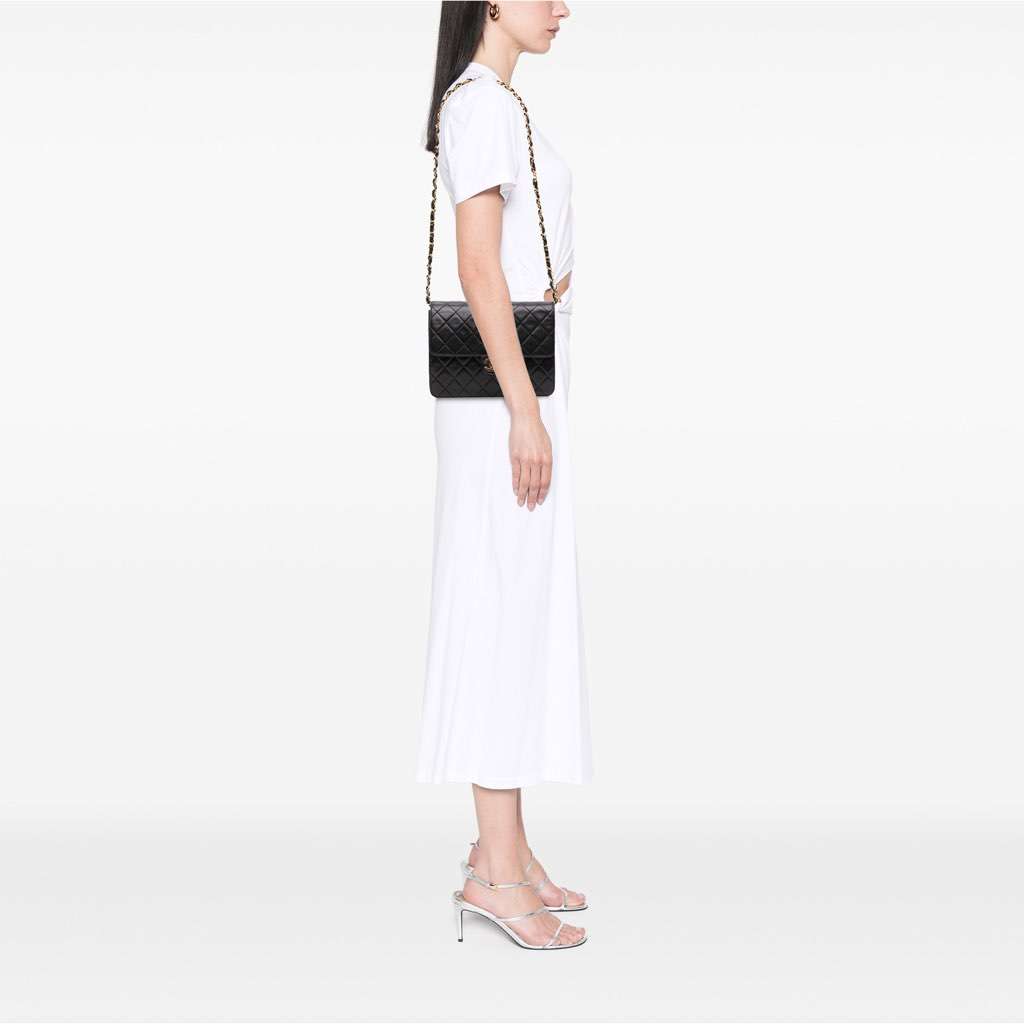 Chanel Small CC Quilted Lambskin Half Single Flap - Image 10