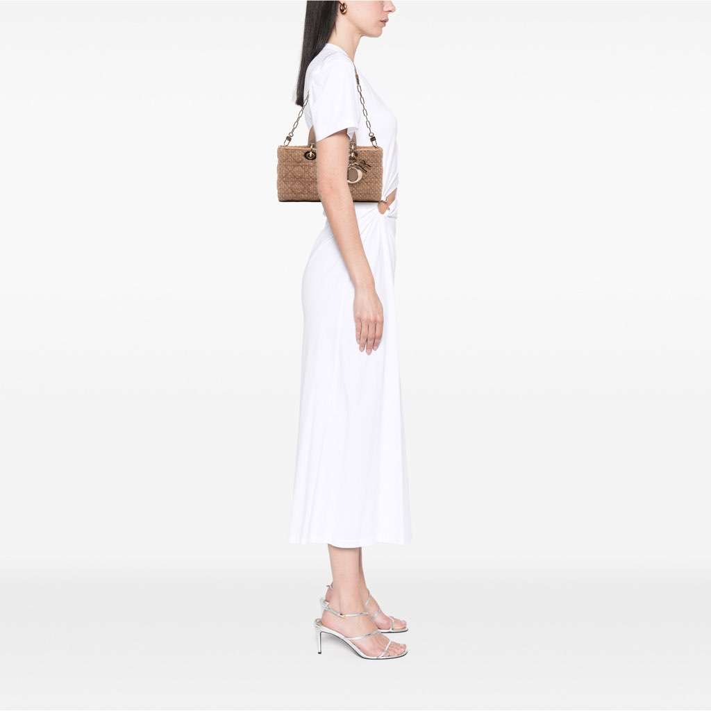 Dior Medium Tweed Cannage Lady D Joy - Image 14