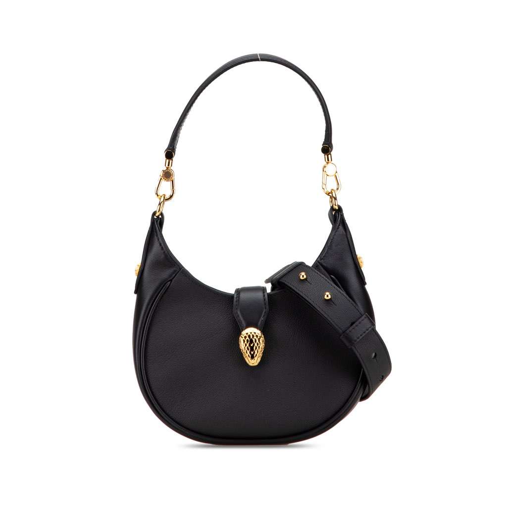 Bvlgari Small Leather Serpenti Ellipse Satchel