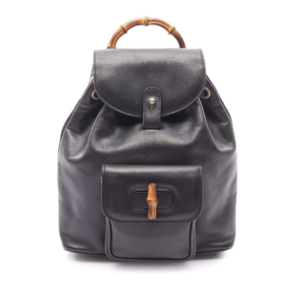 Gucci Leather Bamboo Backpack