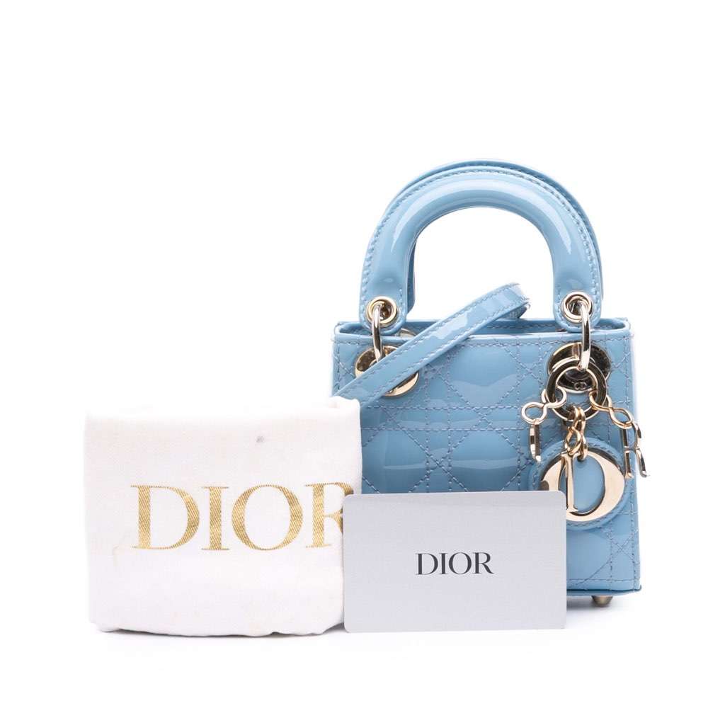 Dior Micro Patent Cannage Lady Dior - Image 11