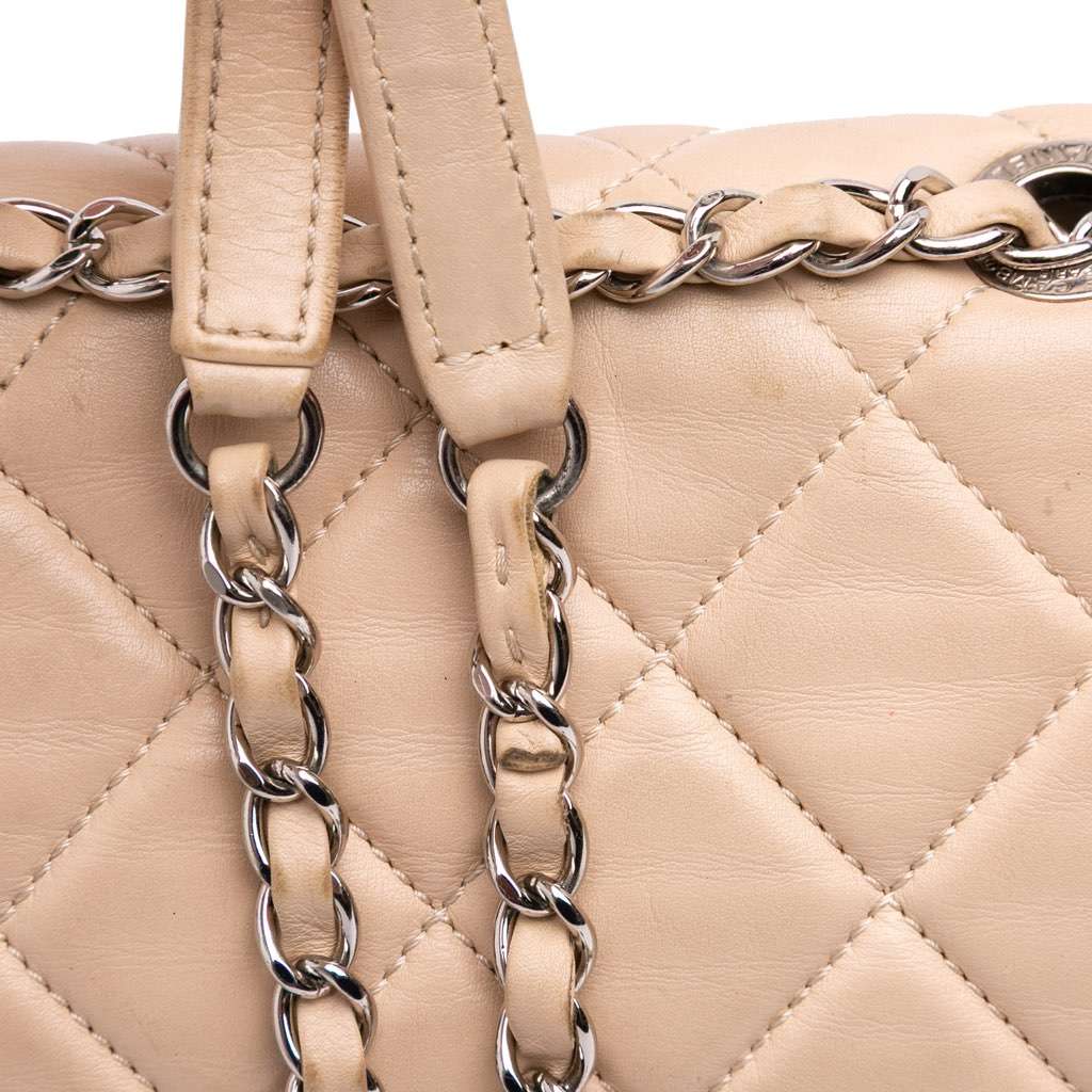 Chanel CC Bicolor Quilted Calfskin and Caviar Single Flap - Image 14