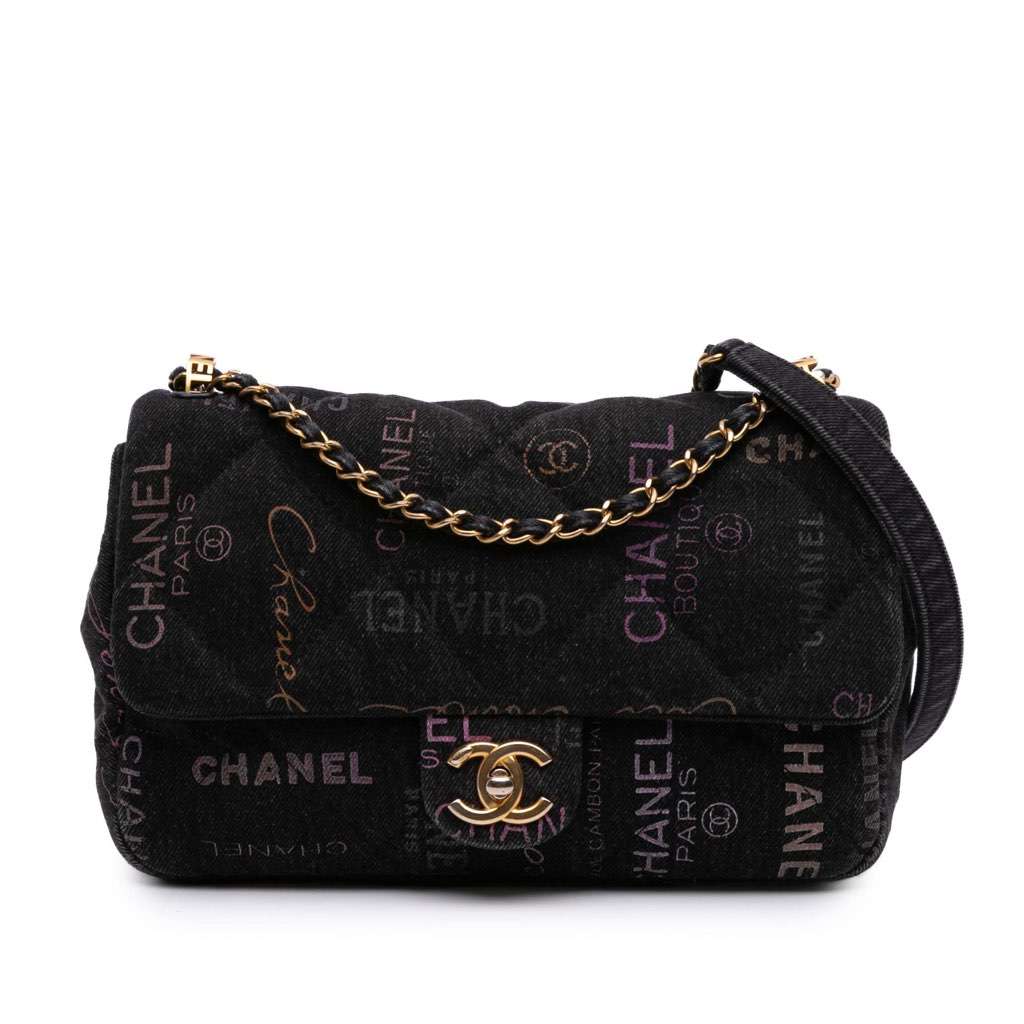 Chanel Medium Quilted Denim Mood Flap