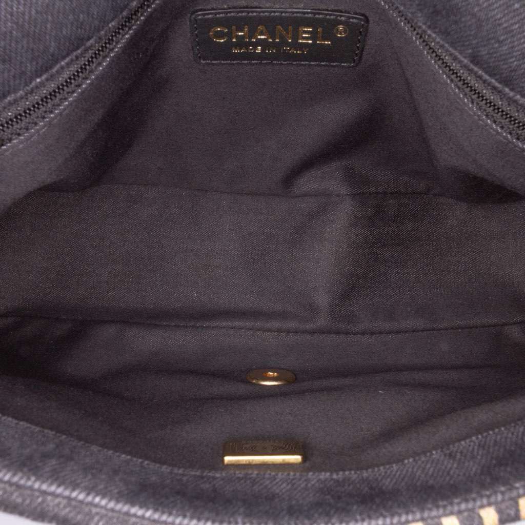 Chanel Medium Quilted Denim Mood Flap - 4