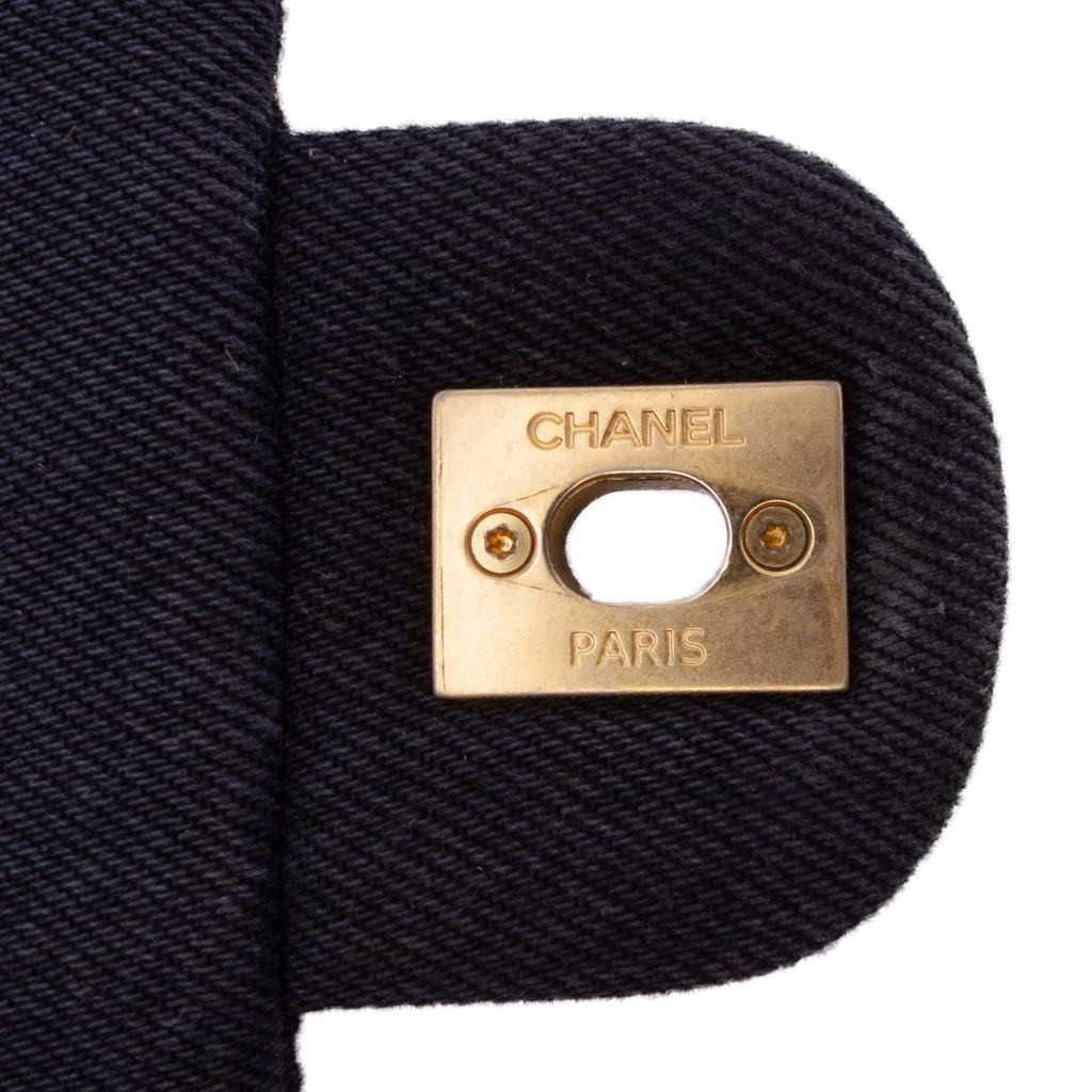 Chanel Medium Quilted Denim Mood Flap - Image 11