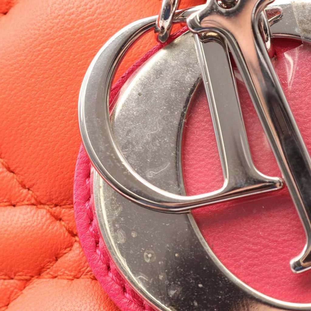 Dior Medium Bicolor Lambskin Cannage Lady Dior - Detail 1