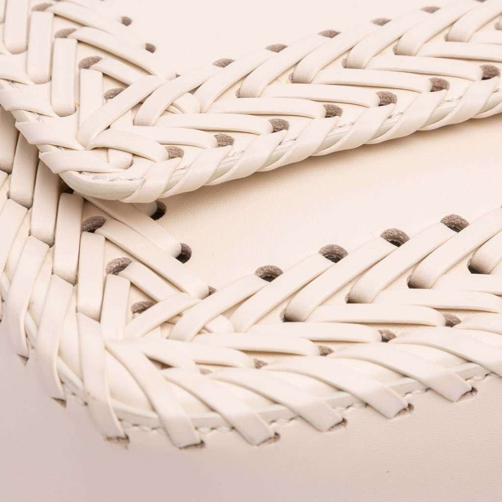 Fendi Woven Calfskin Vitello King Ceylon Baguette Satchel - Detail 1