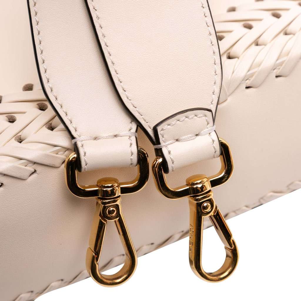 Fendi Woven Calfskin Vitello King Ceylon Baguette Satchel - Image 10