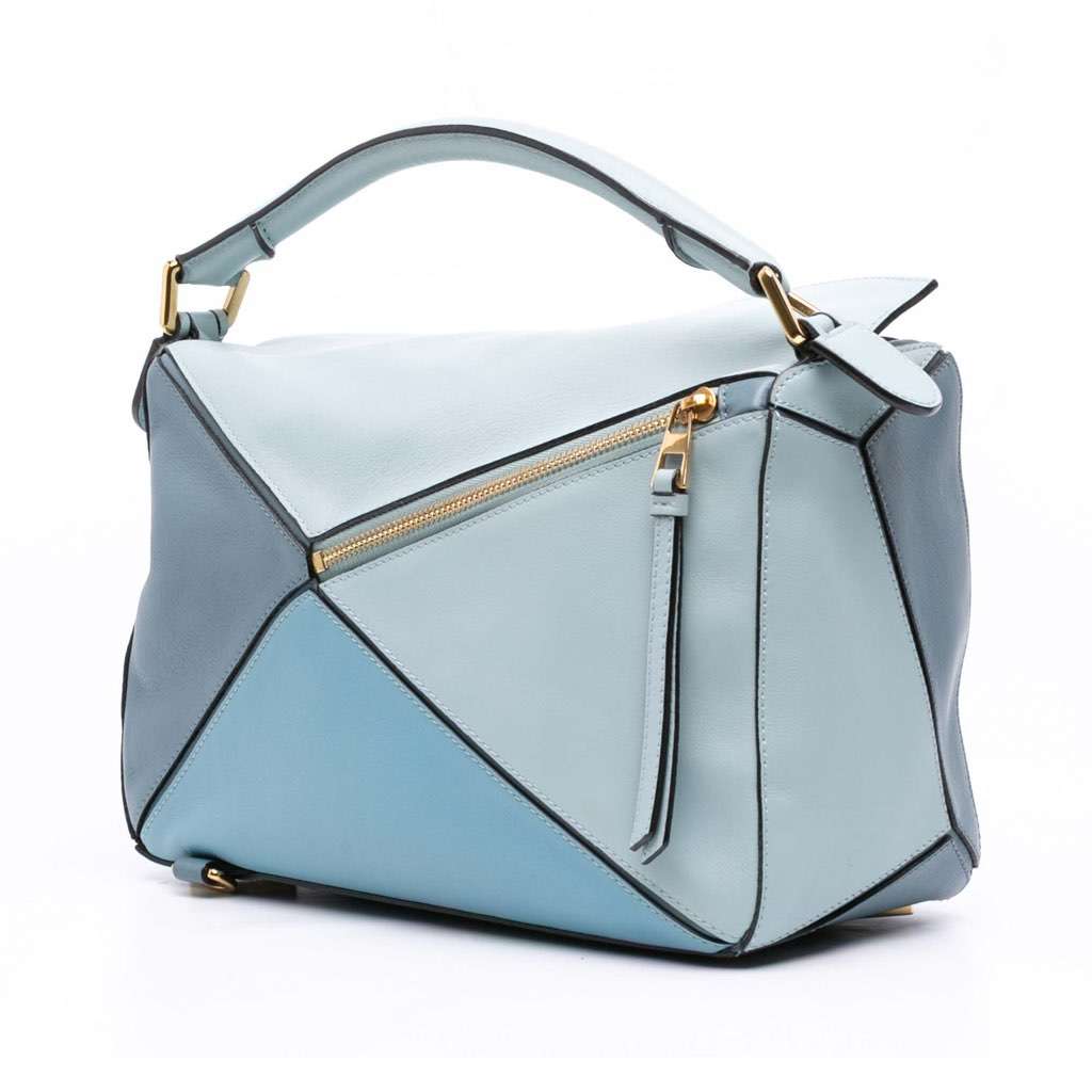 Loewe Medium Tricolor Calfskin Puzzle Satchel - 2