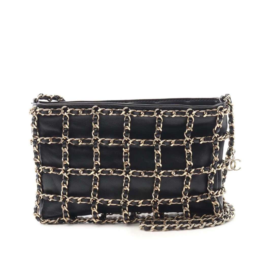 Chanel Lambskin Chain Frame Crossbody