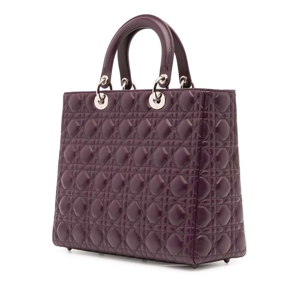Dior Large Lambskin Cannage Lady Dior - 2
