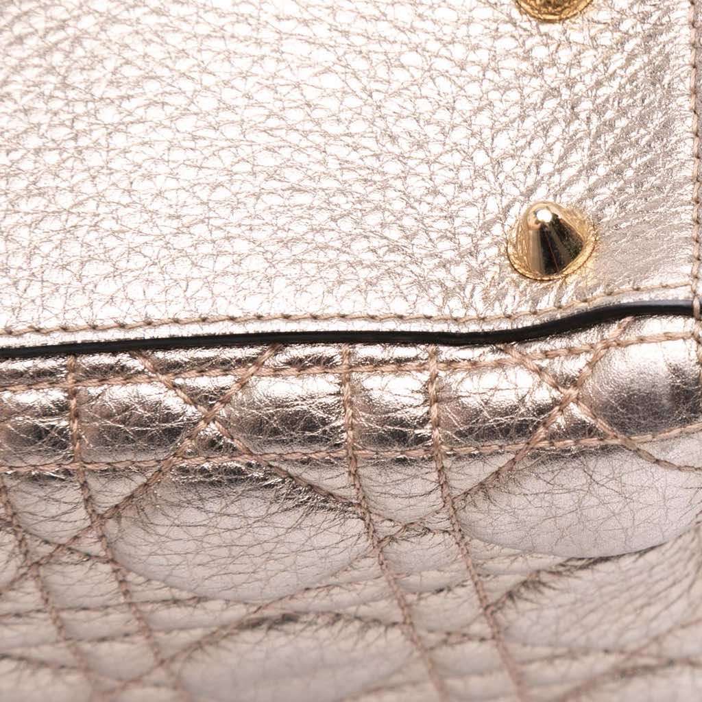 Dior Small Metallic Grained Calfskin Cannage Supple Lady Dior - Detail 2