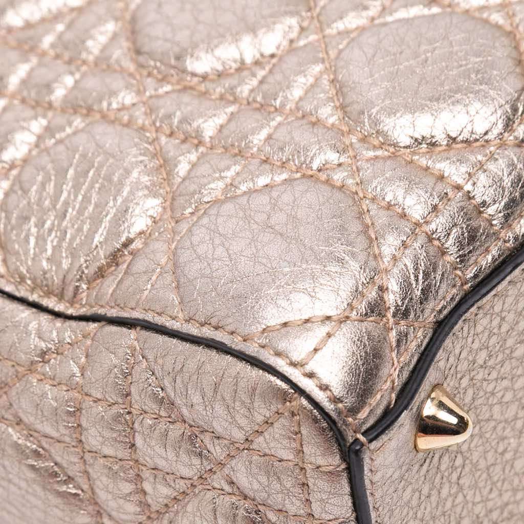Dior Small Metallic Grained Calfskin Cannage Supple Lady Dior - Image 10