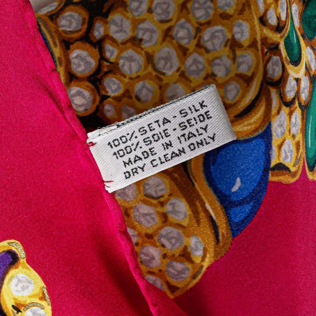 Chanel Gripoix Buttons Silk Scarf - Back view