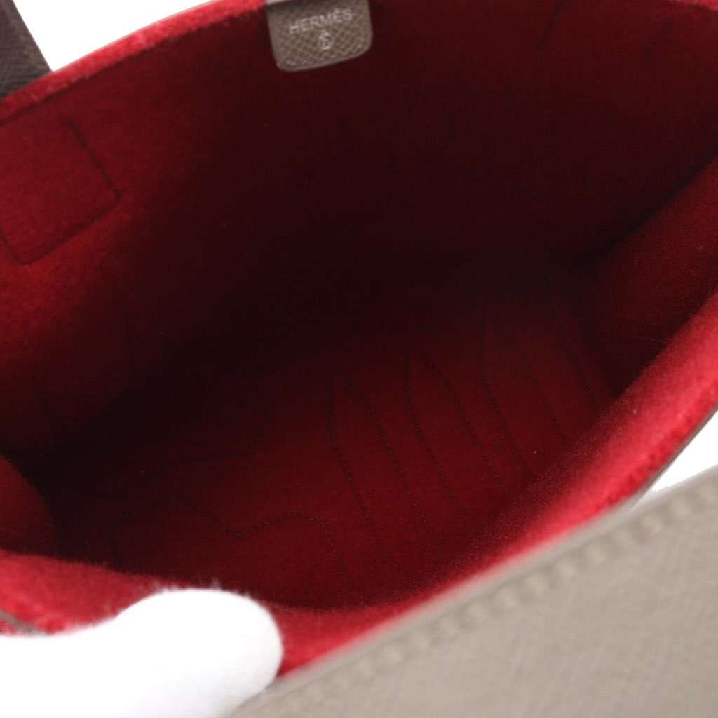 Hermès Epsom and Felt Petit H Skeleton Vertical Tote PM - Image 6